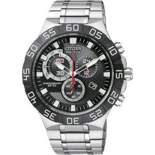 Citizen AT2090-51E Stainless Steel Black Dial Eco-Drive Quartz