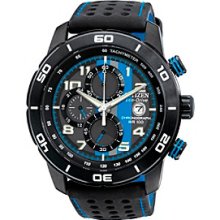 Citizen Black with Blue Men's Adrenaline Eco-Drive Watch Men's