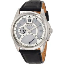 Citizen Eco-Drive GMT Leather Mens Watch BR0120-07A