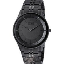 Citizen Mens Stiletto Eco-Drive Stainless Black Ion Plating AR3015-53E