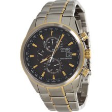 Citizen Silver Eco-Drive World Chronograph A-T Watch