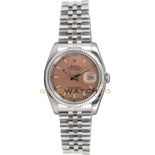 Datejust 116234 Steel Jubilee Band Fluted Bezel Salmon Dial