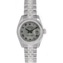 Datejust 179160 Steel Jubilee Band Smooth Bezel Silver Dial