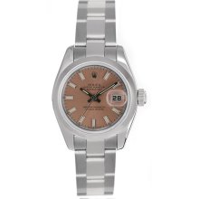 Datejust 179160 Steel Oyster Band Smooth Bezel Salmon Dial