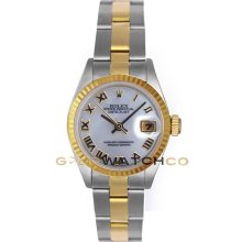 Datejust 69173 Steel Gold Oyster Fluted Bezel MOP Roman Dial