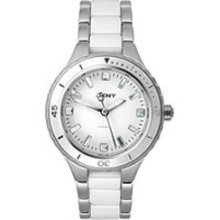 DKNY Ceramic White Dial Women's Watch