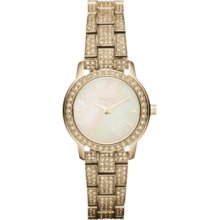 DKNY Watch, Womens Crystal Accent Gold Ion-Plated Stainless Steel Brac