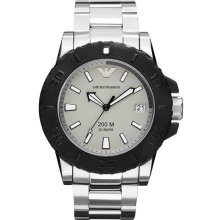 Emporio Armani AR5970 Sportivo Men's Black Bezel Steel Watch