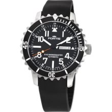 Fortis Men's 670.10.41K B-42 Marinemaster Automatic Black Dial Wa ...