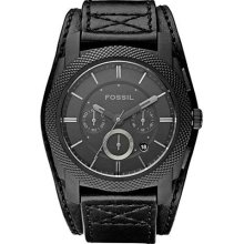 Fossil Chronograph Double Padded Blackout Dial Mens Watch FS4617