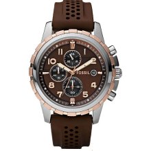 Fossil Dean Silicone Watch-Brown FS4612