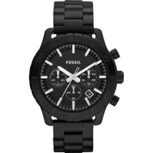 Fossil Keaton Black Ion Plated Chronograph Mens Watch