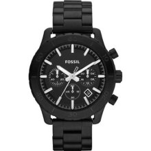 Fossil Keaton Black Ion Plated Chronograph Mens Watch CH2816