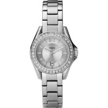 Fossil Watch Riley Mini ES2879 30mm silver bracelet, white dial, dat