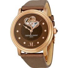 Frederique Constant Double Heart Brown Mother of Pearl Dial Rose Gold-tone Ladies Watch FC-310CDHB3P4