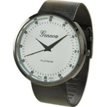 Geneva Platinum Women's 6393.Black Black Stainless-Steel Quartz W ...