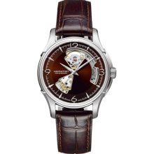 Hamilton H32565595 Watch Jazzmaster Open Heart Mens - Brown Open Dial Stainless Steel Automatic Movement