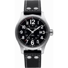 Hamilton H70615733 Watch Field Officer Mens - Black Dial Stainless Steel Automatic Movement