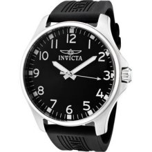 Invicta Men's 11397 Specialty Black Dial Black Polyurethane Watch - UNBOXED