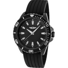 Invicta Men's Black Dial Black Textured Silicone