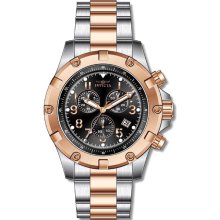 Invicta Specialty Chronograph Black Dial Two-Tone Mens Watch 13617