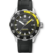 IWC Aquatimer Black Dial Rubber Strap Automatic Mens Watch 3568-10