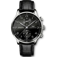 IWC Men's Portuguese Black Dial Watch IW371447