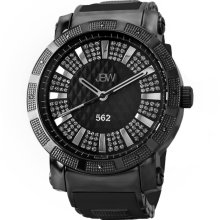 JBW Men's 562 Pave Diamond Watch (Black)