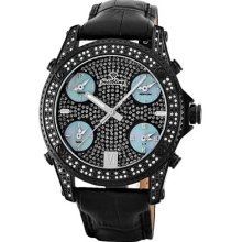 JBW Men's Jet Setter Watch in Black with Black Dial