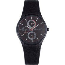 Johan Eric Men's JE4001-13-007 Streur Black IP Leather Watch