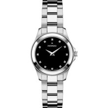 Junior Sport Black Dial with Diamonds, Ladies' Movado