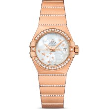 Ladies Omega Constellation with Dia on Link 123.55.27.20.05.004 Watch