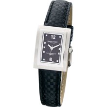 Ladies Rectangular Black Watch by Charles Hubert