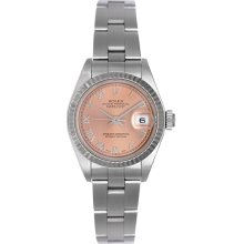 Ladies Rolex Datejust Steel Watch 79174 Salmon (Rose) Dial