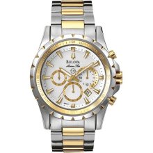 Men Bulova 98B014 Marine Star Two Tone Stainless Steel Marine Star