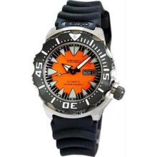 Men's 2nd Generation Monster Stainless Steel Case Rubber Strap Orange