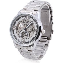 Men's Alloy Analog Mechanical Watch Casual (White)