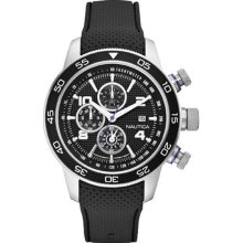 Men's black nautica nct 402 chronograph watch n20101g