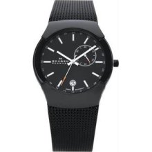 Men's Black Stainless Steel Swiss Quartz