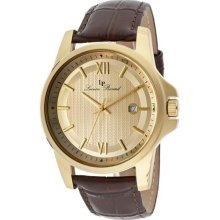 Men's Breithorn Gold Dial Brown Genuine Leather ...