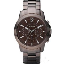 Men's brown fossil grant chronograph watch fs4608