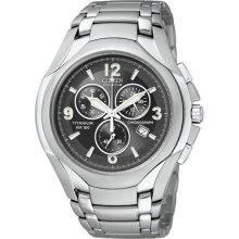 Mens Citizen Eco Drive WR100 Watch in Titanium (AT0940-50E)