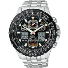 Men's citizen skyhawk a.t atomic flight chronograph watch jy0000-53e