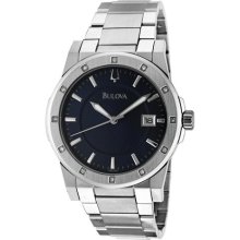 Men's Diamond Blue Textured Dial Stainless Steel