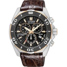 Mens Eco-Drive Signature Crocodile Strap Watch