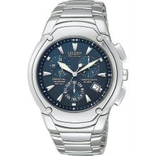 Men's Eco-Drive Stainless Steel Modena Blue Dial Perpetual Calendar