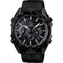 Men's Edifice Black Label Edition Solar Self-Adjusting Multi-Band