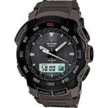 Men's Pathfinder Protrek Plastic Resin Case Canvas Camouflage Strap