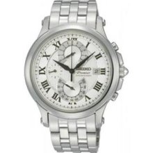 Men's Premier Chronograph Stainless Steel Case and Bracelet Silver