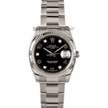 Men's Rolex Date Diamond Dial 115234